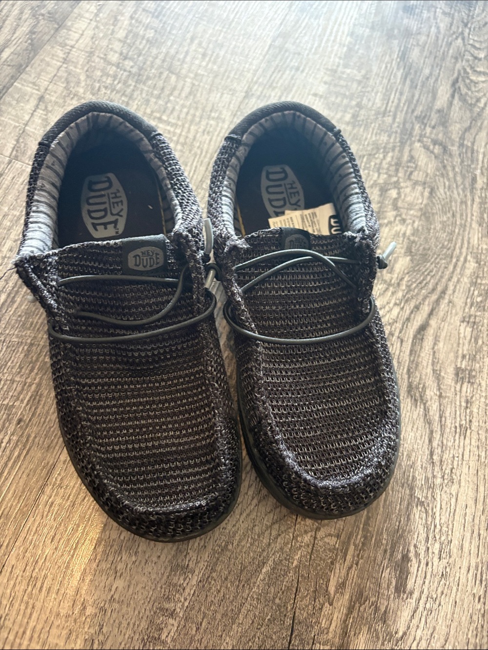 Hey Dude Black Knit Casual Slip-Ons